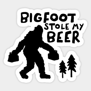 Bigfoot Stole My Beer Sticker